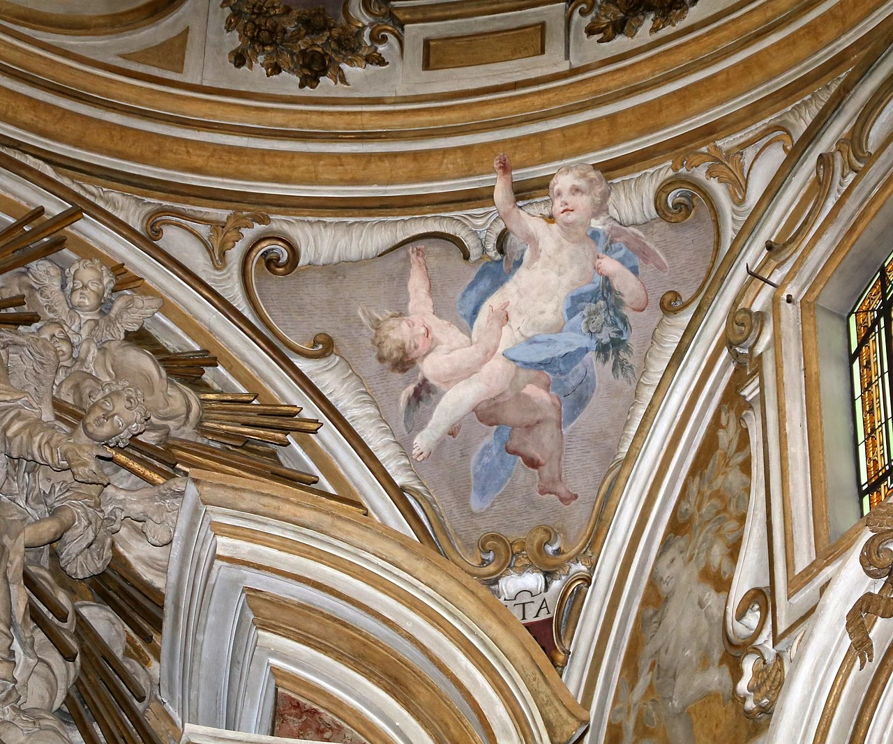 Madonna in gloria - putti festanti, Chiesa di san Lorenzo, Montevarchi, Firenze